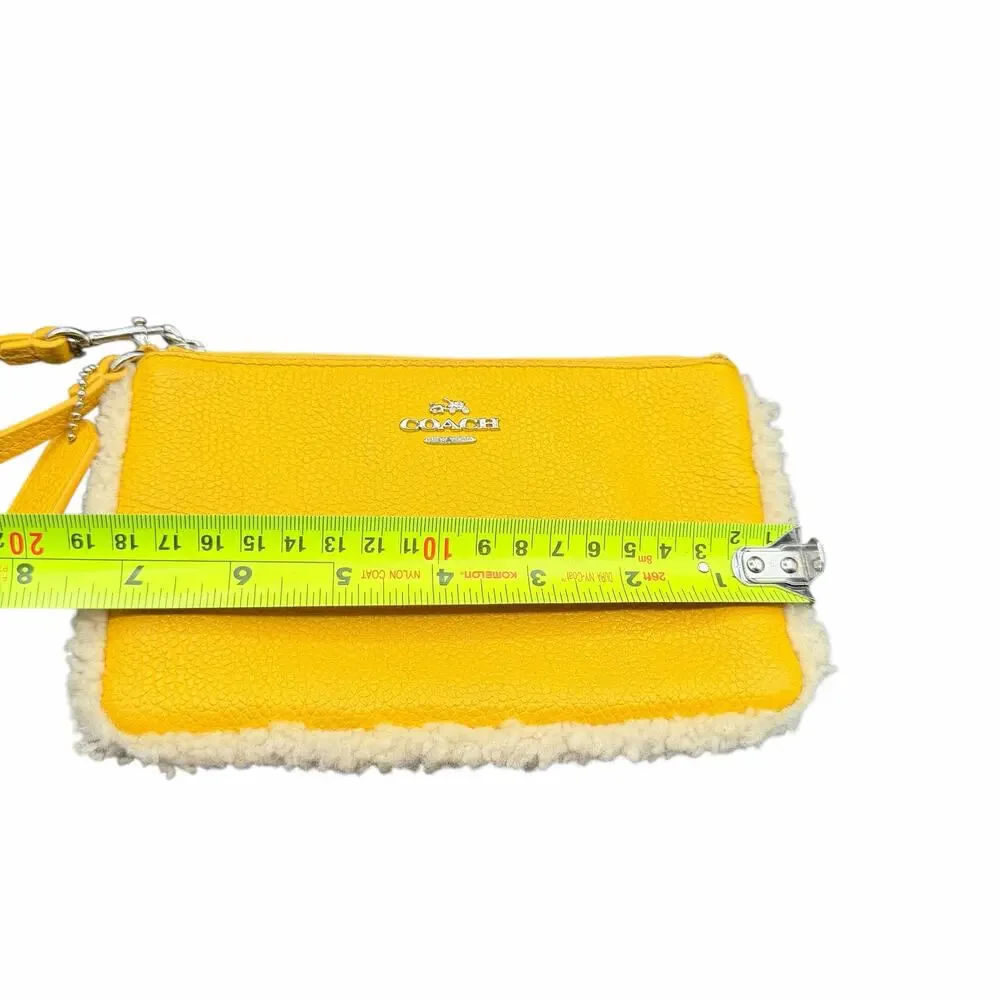 Coach yellow leather